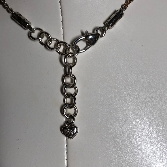 BRIGHTON CROSS W/TOPAZ CRYSTAL ON GOLD & SILVER - Picture 4 of 6